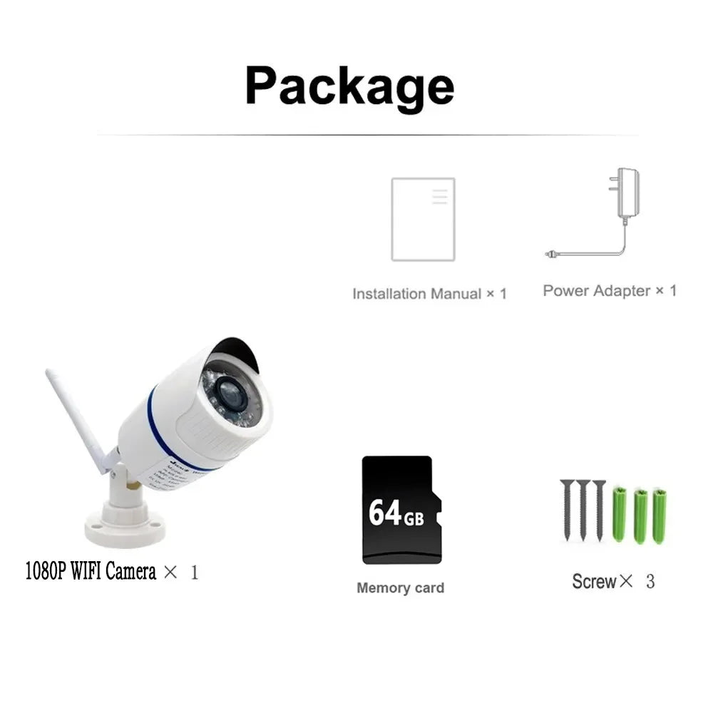 5MP 1080P IP-Kamera WLAN Außenkamera Drahtlose Überwachungskamera mit Audio für Zuhause IPCam Onvif P2P SD-Kartensteckplatz