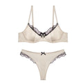 French Sexiness Red Wedding Night Dessous BH-Set Jahr Spitzen-Bralette, dünn, verstellbar und gerafft für kleine Brust