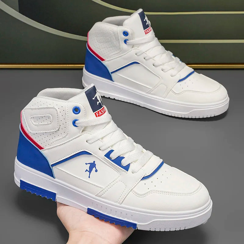 Vielseitige High-Top-Freizeitsportschuhe für Herren – bequeme, trendige Outdoor-Lauf- und Skateschuhe mit dicker Sohle