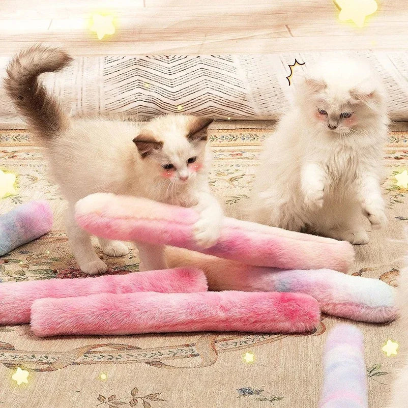 Katze Plüsch Farbverlauf Kissen Spielzeug Kauen und necken Stöcke, Beiß stangen, Selbst unterhaltung Katzen spielzeug Kissen