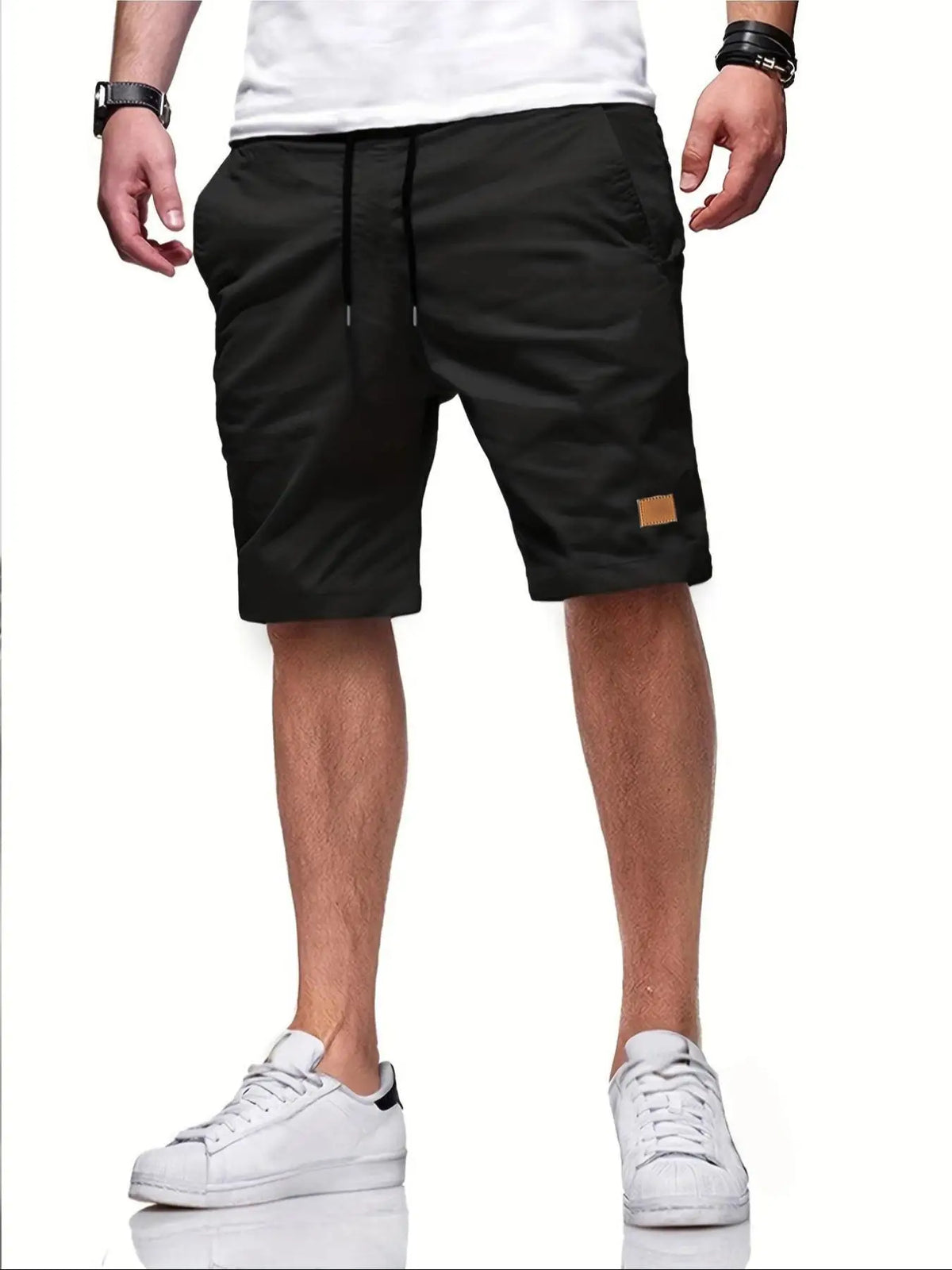 Neue Herren-Freizeitshorts, Bermuda-Shorts, Fitness-Jogging-Shorts, Vintage-Cargoshorts mit elastischem Bund
