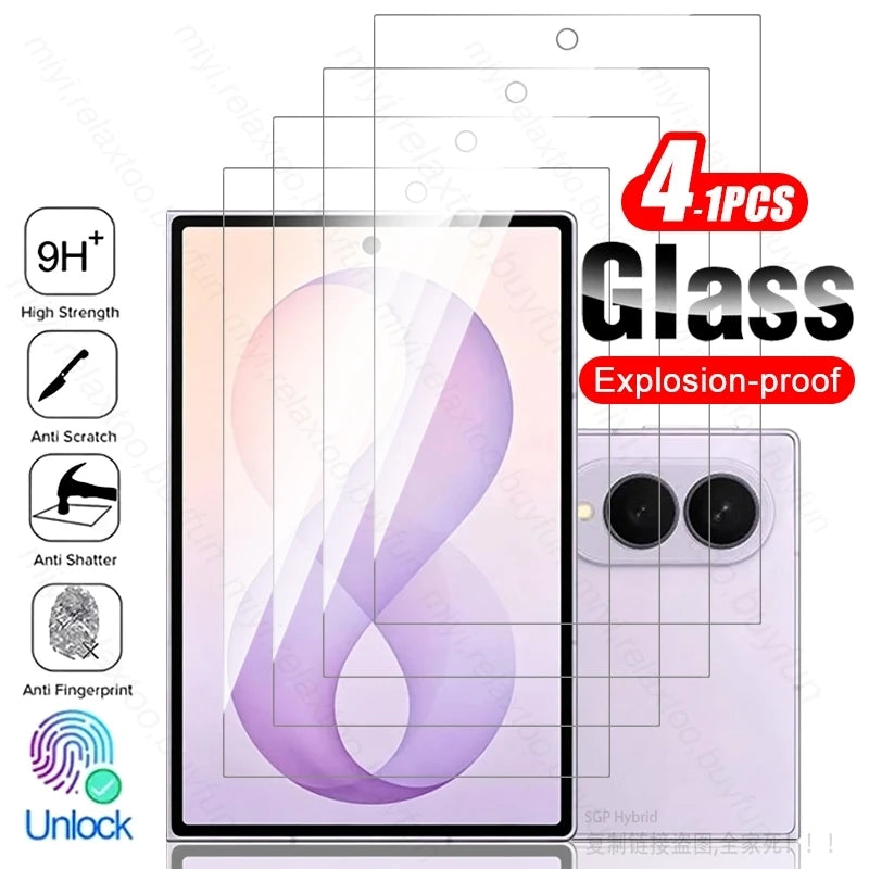 4-1 Stück 9H Klarer Gehärteter Glas-Außenschutz für Samsung Galaxy Z Fold 8 Fold8 ZFold8 Z8 5G SM-F971B/DS 5,5" Handyfolie