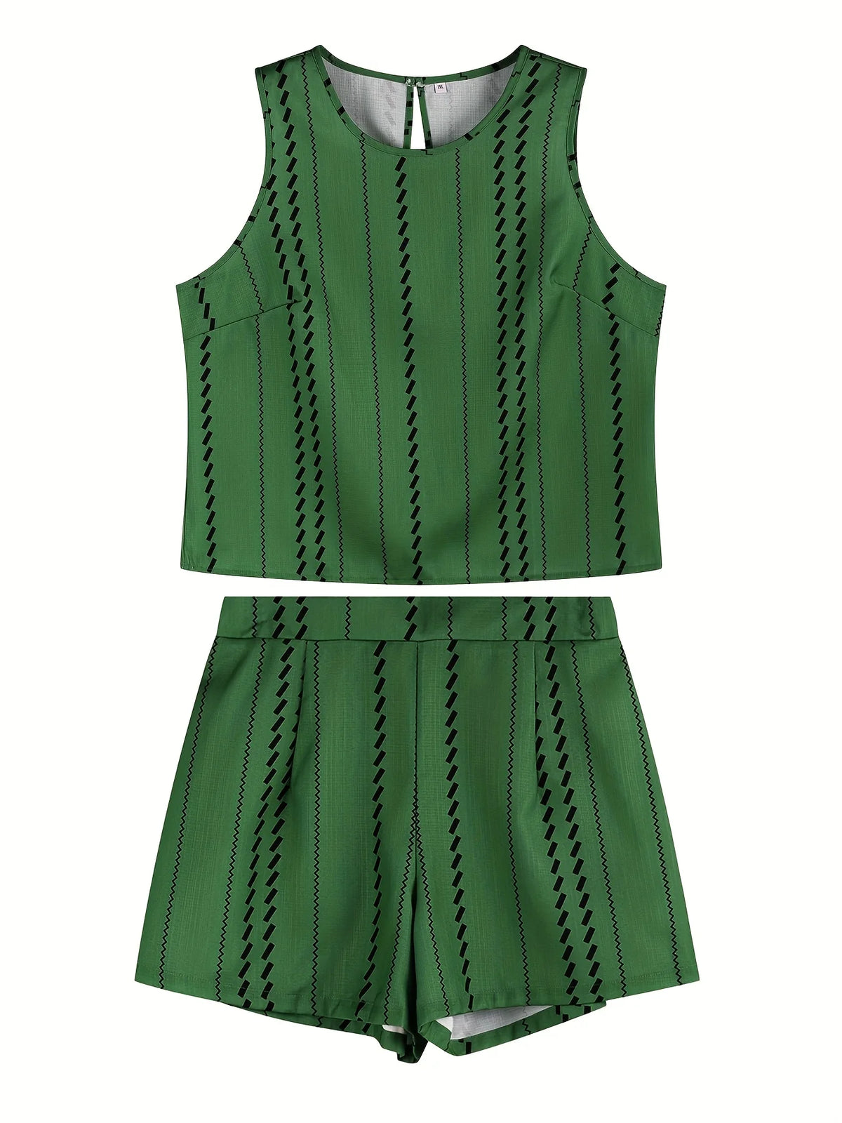 Olive Drab Damen-Set, groß, gewebt, lässig, bequem, modisch, Übergröße, Outfit, Damenbekleidungsset Olive Drab