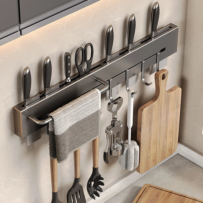 Edelstahl Reinigung Hängen Löffel Halter Wand Küche Lagerung Liefert Messer Ständer Haken Organizer Küche Neuartige Zubehör