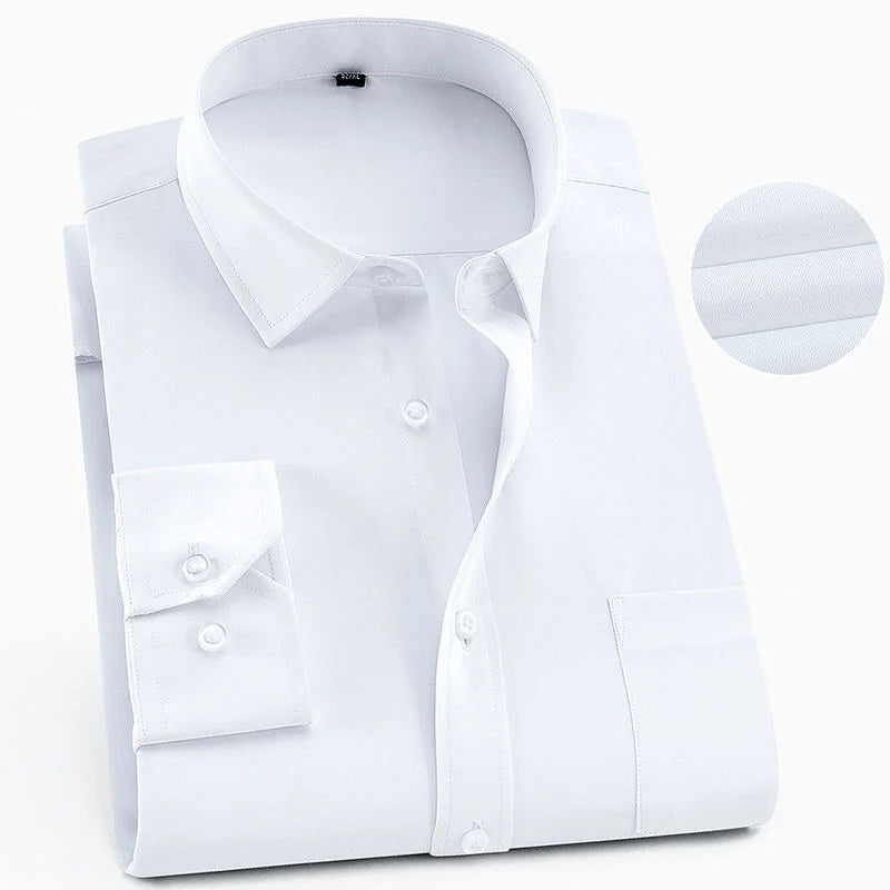 Top-Qualität Herren Business lässig Langarmhemd klassische gestreifte karierte männliche soziale Hemden für Mann lila blau