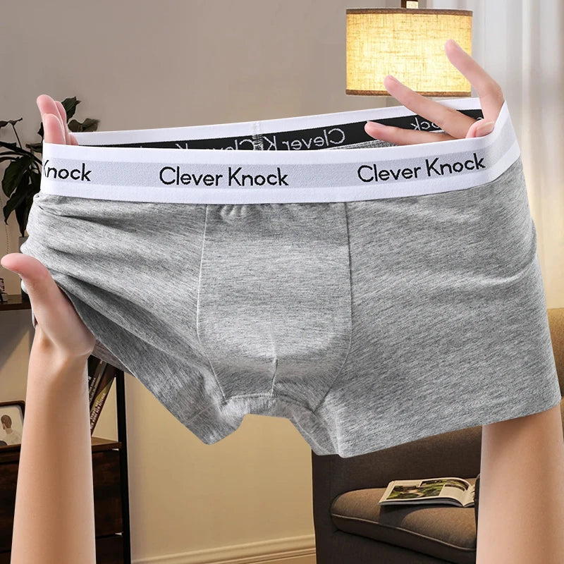 1 Stücke Boxershorts männer Unterwäsche Sexy Höschen Baumwolle Solide Mann Unterhose Männliche Boxer Homme U Konvexen Dessous Kostenloser Versand