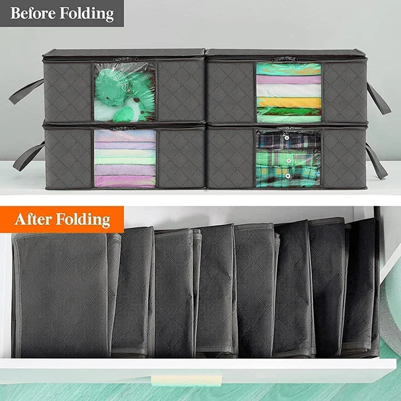 1/3pc Große Kapazität Kleidung Lagerung Tasche Faltbare Decke Lagerung Taschen Lagerung Container für Die Organisation Schlafzimmer Schrank Kleidung