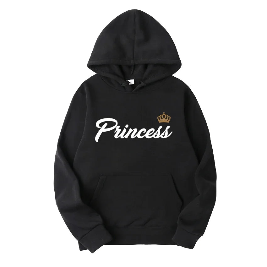 Mode Männer Frauen Langarm Pullover Mit Kapuze Sweatshirts Unisex König und Königin Drucken Hoodies Casual Streetwear Paar Schweiß