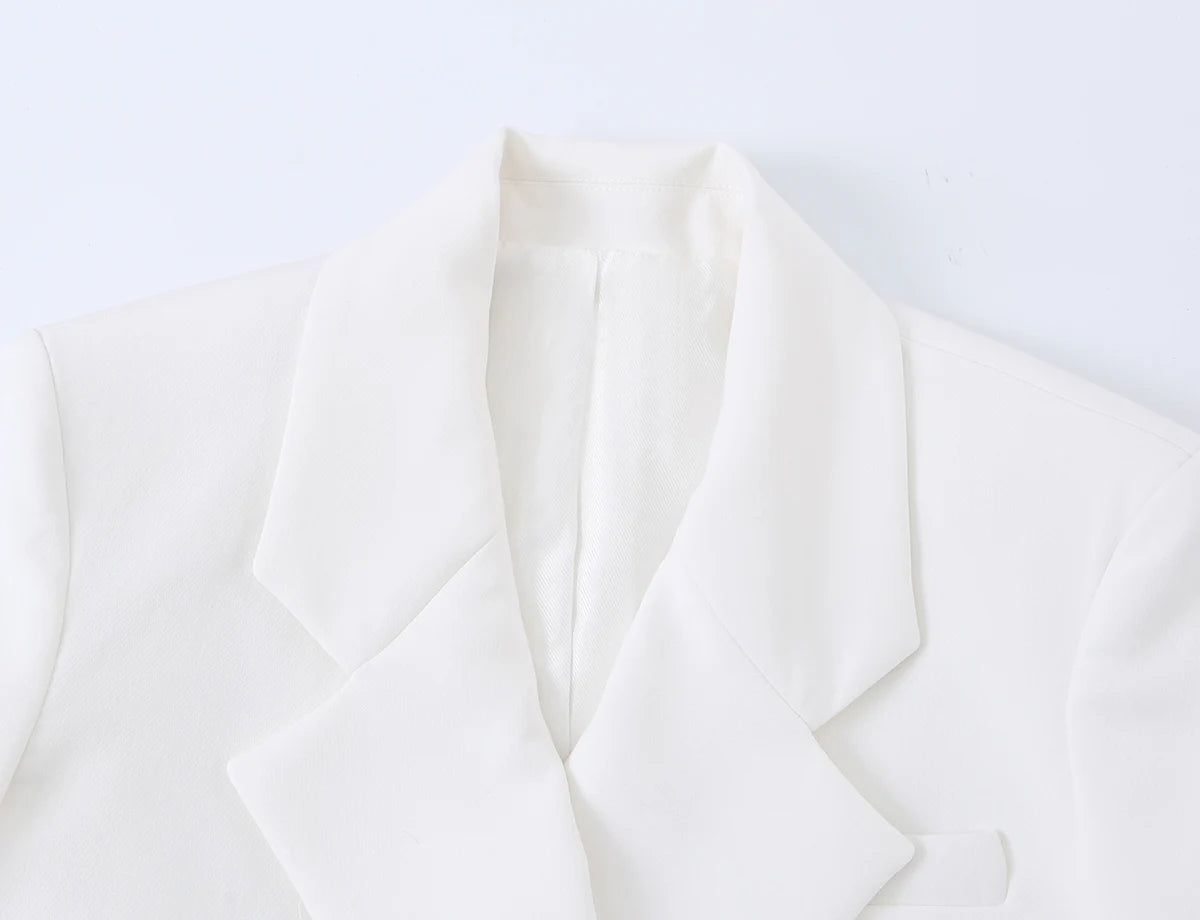 KONDALA Büro-Damen Casual Blazer-Anzug mit Spitzen-Patchwork Kurzer Blazer Weite Shorts Mode 2026 Sommer Frühling Eleganter Anzug