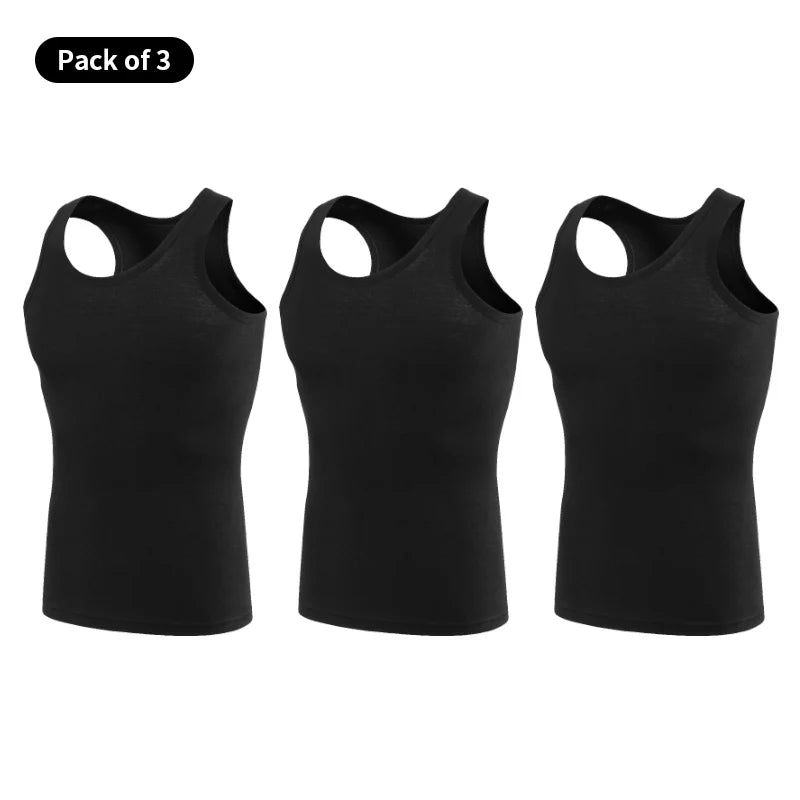 3/1 Stück Herren-Weste aus reiner Baumwolle, Fitness-Trainingsjacke, vier Jahreszeiten, einfarbig, eng, ärmellos, T-Shirt, Teenager, lässig, Witz