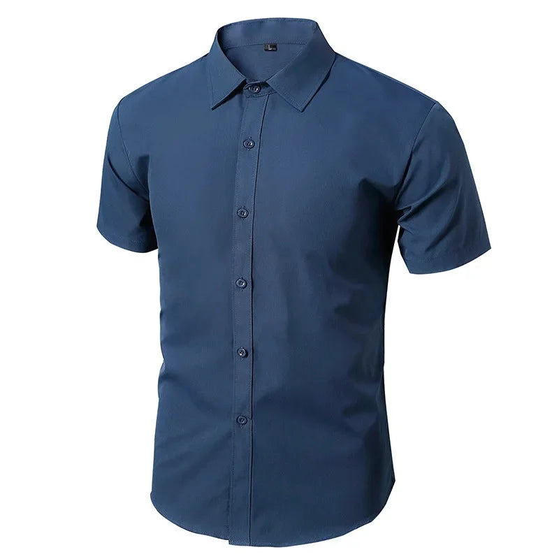 Herren-Langarm-Freizeithemd im koreanischen Stil, Business-formelles Slim-Fit-Hemd in weißer Farbe für Frühling und Herbst