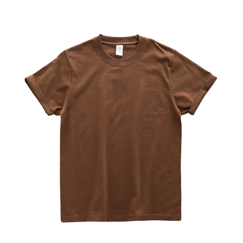 Dukeen 280gsm übergroße schwere T-Shirt für Männer Sommer Kurzarm T-Shirt Baumwolle einfarbig Top lässig T-Shirts ein Stück