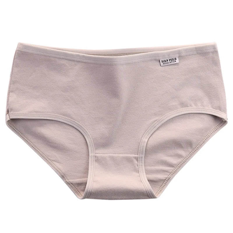 Damenhöschen aus reiner Baumwolle, weich, atmungsaktiv, bequem, Unterwäsche, Bonbonfarben, Unterhose, mittlere Taille, große Größe, M-XXL, Slips, Dessous