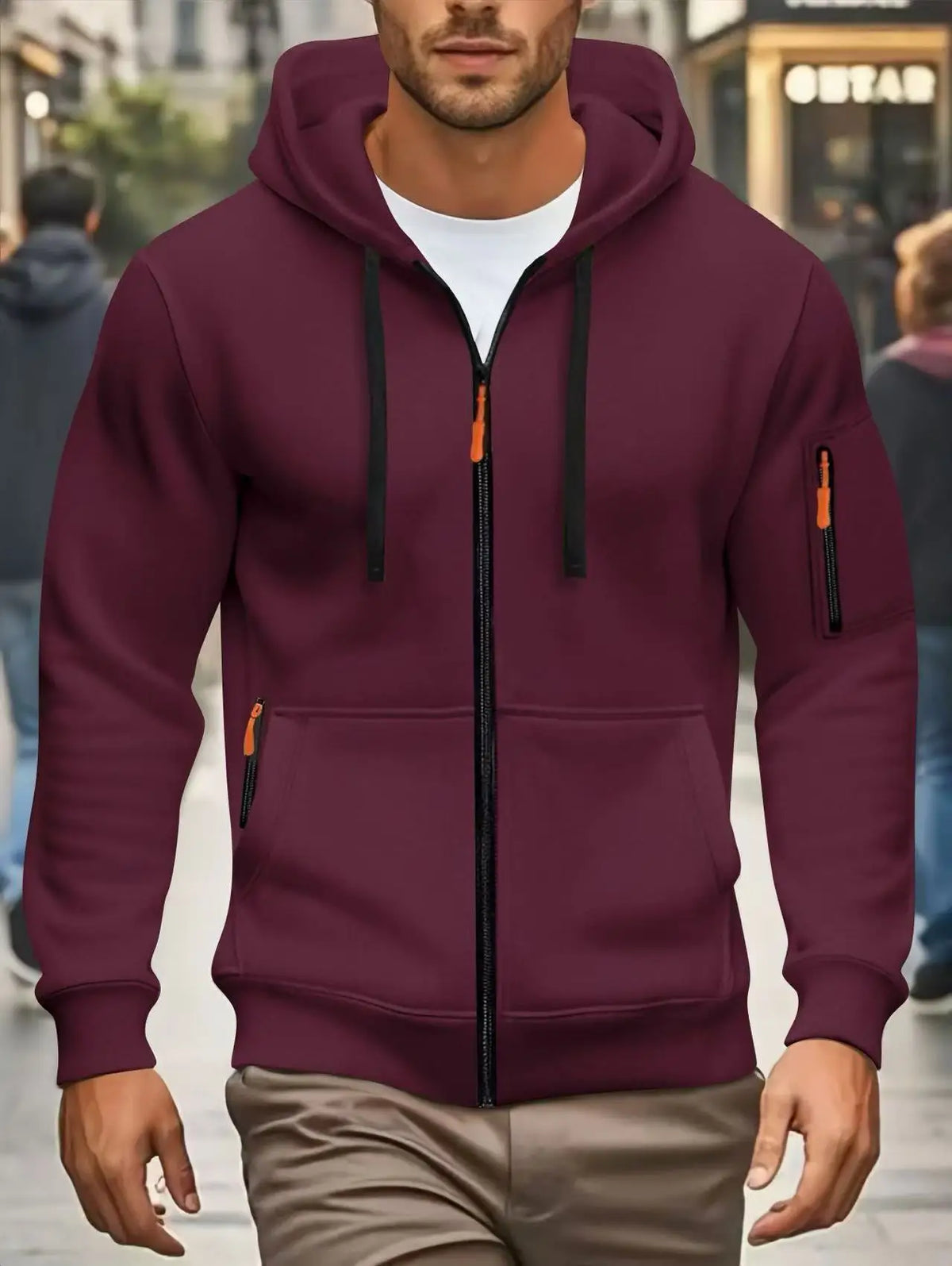 Männer Herbst Winter Neue Hoodies Langarm Sweatshirt Zipper Design Mit Kapuze Sweatshirt für Männer Sportswear Slim Fit Casual Jacke