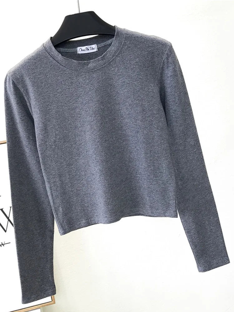 Sexy frauen Kleidung Oansatz Langarm Nabel Herbst Basis frauen Kleidung Mode Lässig Ropa Mujer