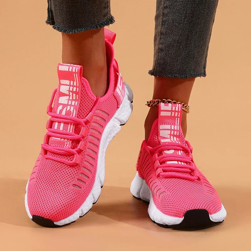 Damen-Wanderschuhe, bequeme Korrektur, atmungsaktives Mesh, modisches Design, geeignete Langstrecken-Walking-Trainingsschuhe