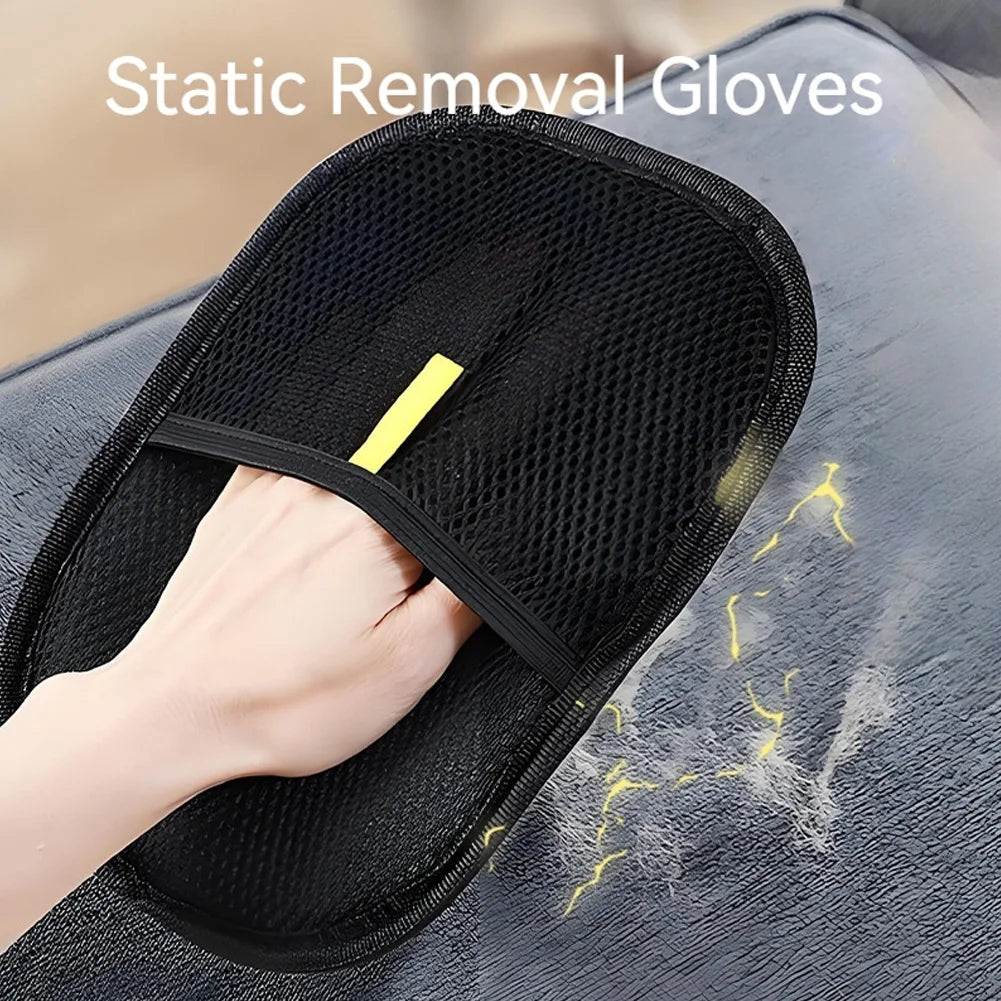 Tierhaar-Entferner-Handschuhe Doppelseitiger Tierfell-Entfernungs-Handschuh Wiederverwendbare Enthaarungsbürste für die Reinigung