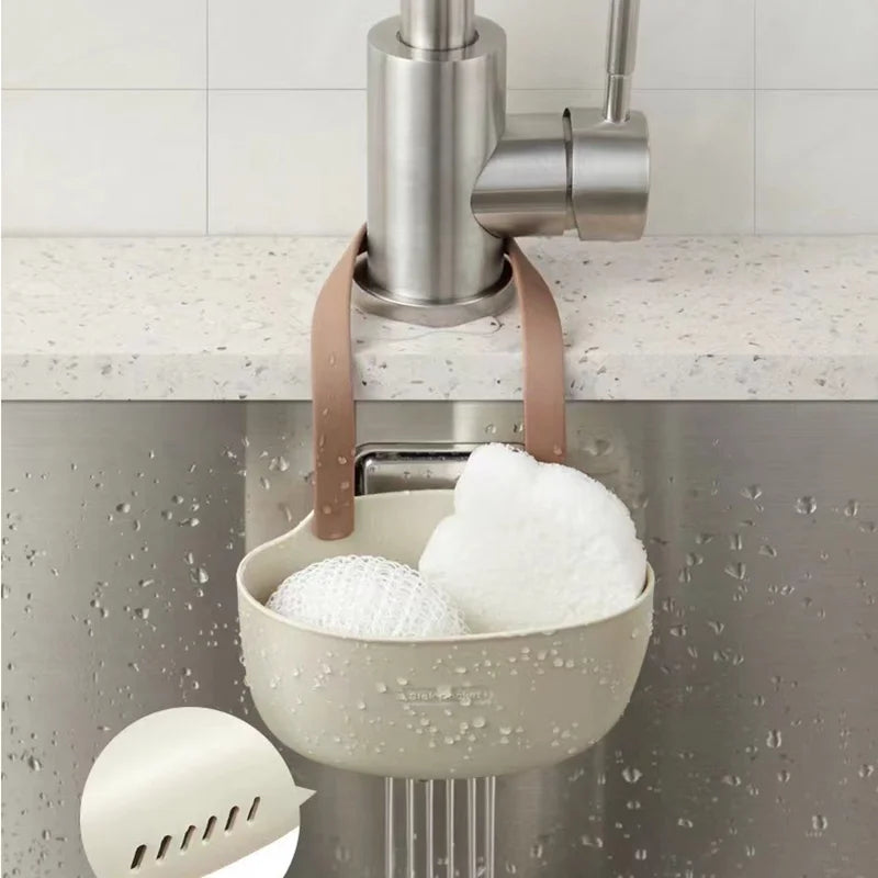 Küche Raum Aluminium Waschbecken Abfluss Rack Schwamm Lagerung Wasserhahn Halter Seife Abtropffläche Regal Korb Organizer Bad Zubehör