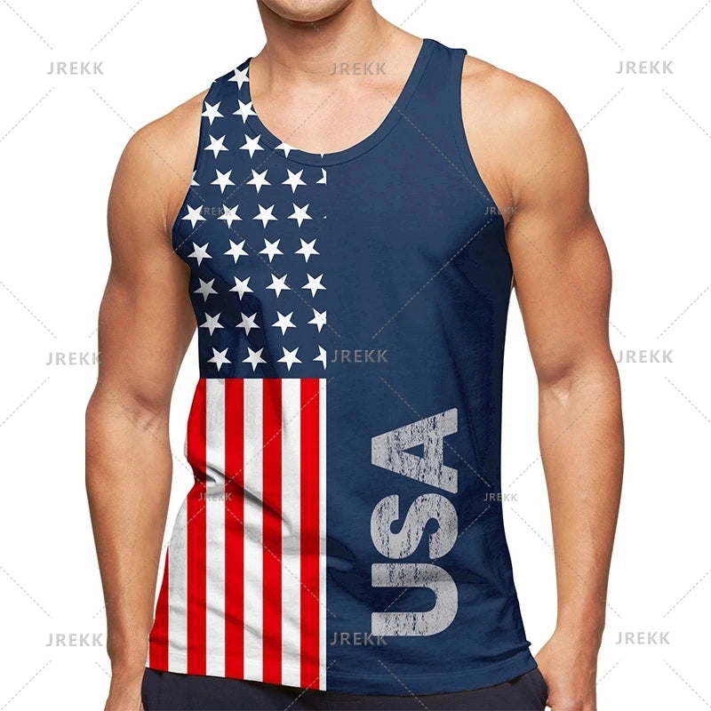 American Eagle USA Flagge Grafik Tank Top Gym Tops Herren 3D-Druck Streetwear Freizeit weste schnell trocknen ärmellose T-Shirt Tops 6xl