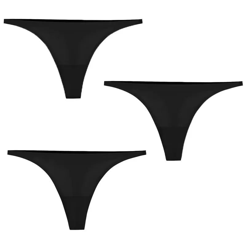 1/3/4 Stück Set Sexy Höschen Nahtlose Unterwäsche für Frauen Eisseide Strings Dünner Bund Tanga Höschen Damen