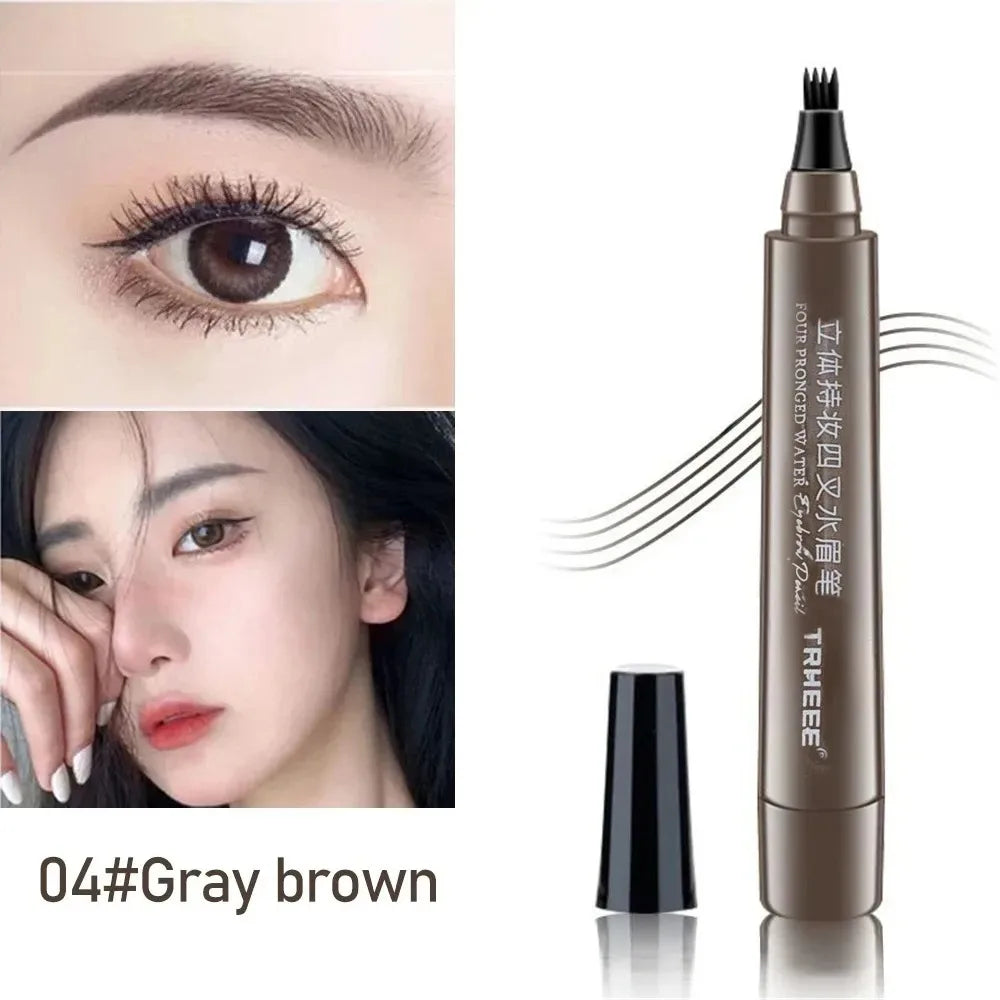 5 Farben Microblading Augenbrauenstift Wasserfester Flüssiger Augenbrauenstift Langanhaltender Augenbrauenstift 4-Punkt-Augenbrauenstift Kosmetik