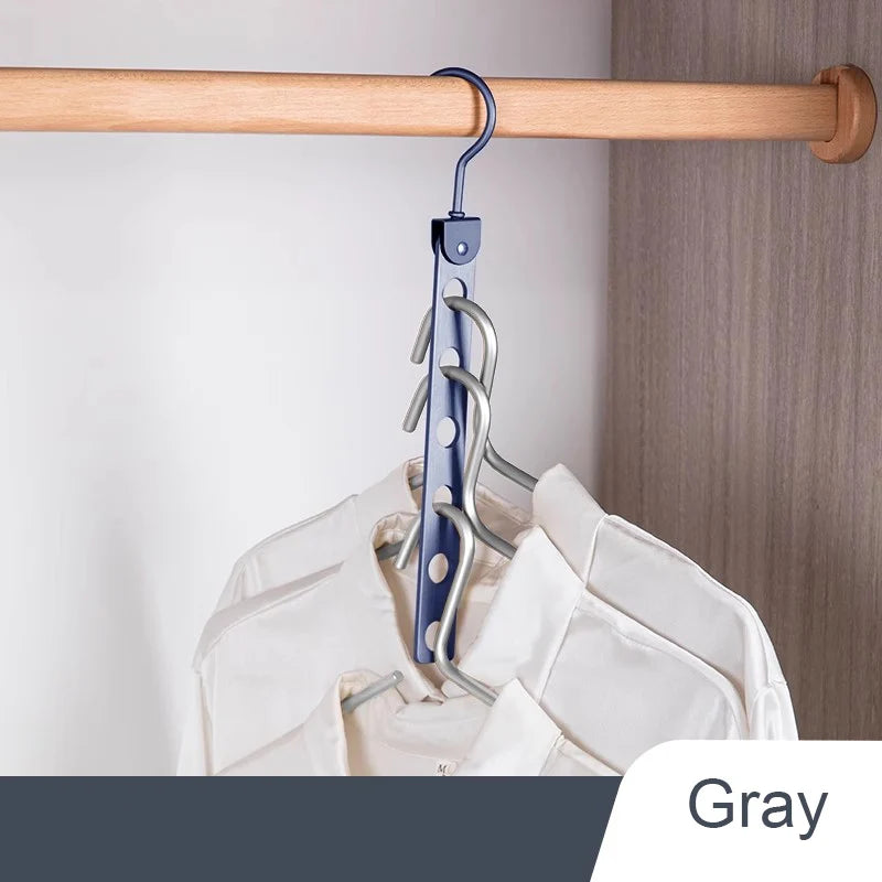 8 Löcher Lager regal für Kleiderbügel Organizer faltbare drehbare magische Metall Kleiderbügel Lager regal Kleider schrank Platz sparer Haken