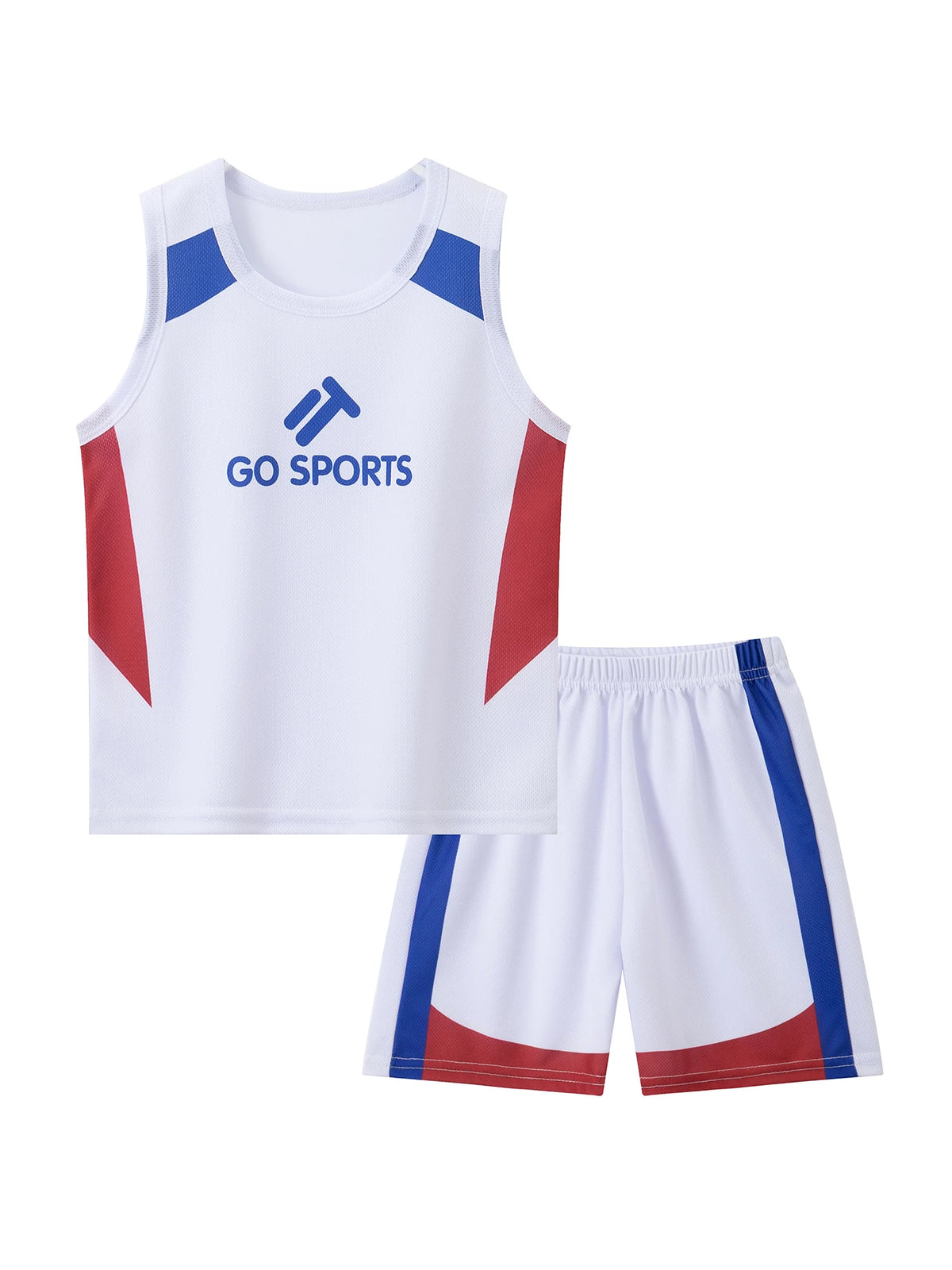 2-teiliges Sommer-Set für Kinder mit Buchstabenmuster, Weste und Shorts, lässiges Sport-Oberteil mit Rundhalsausschnitt für Jungen, farblich abgestimmte bequeme Hose