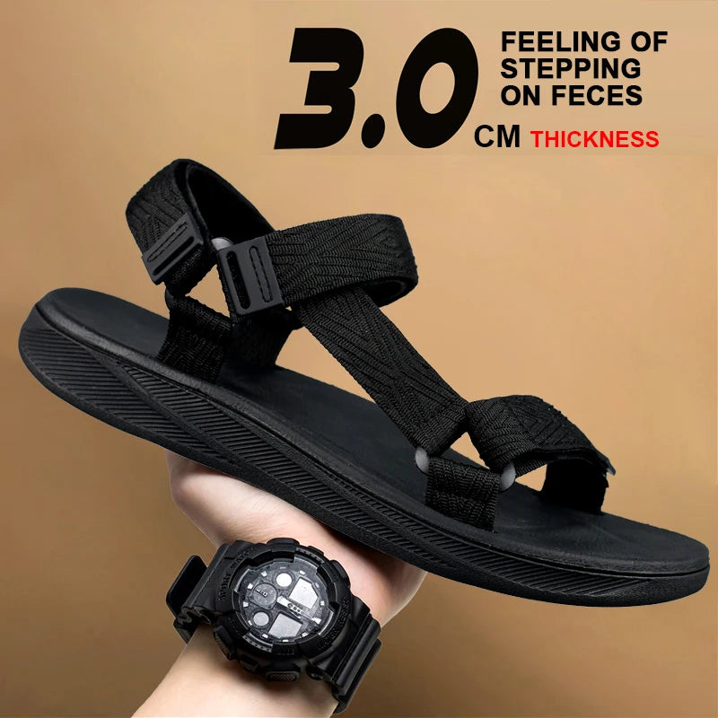 Sommer Herren Sandalen Outdoor Wadable Mann Unterstützung Yoga Matte Gladiator Offene Strand Hausschuhe Rutschfeste Langlebige Flache Männer Schuh Größe 40-45