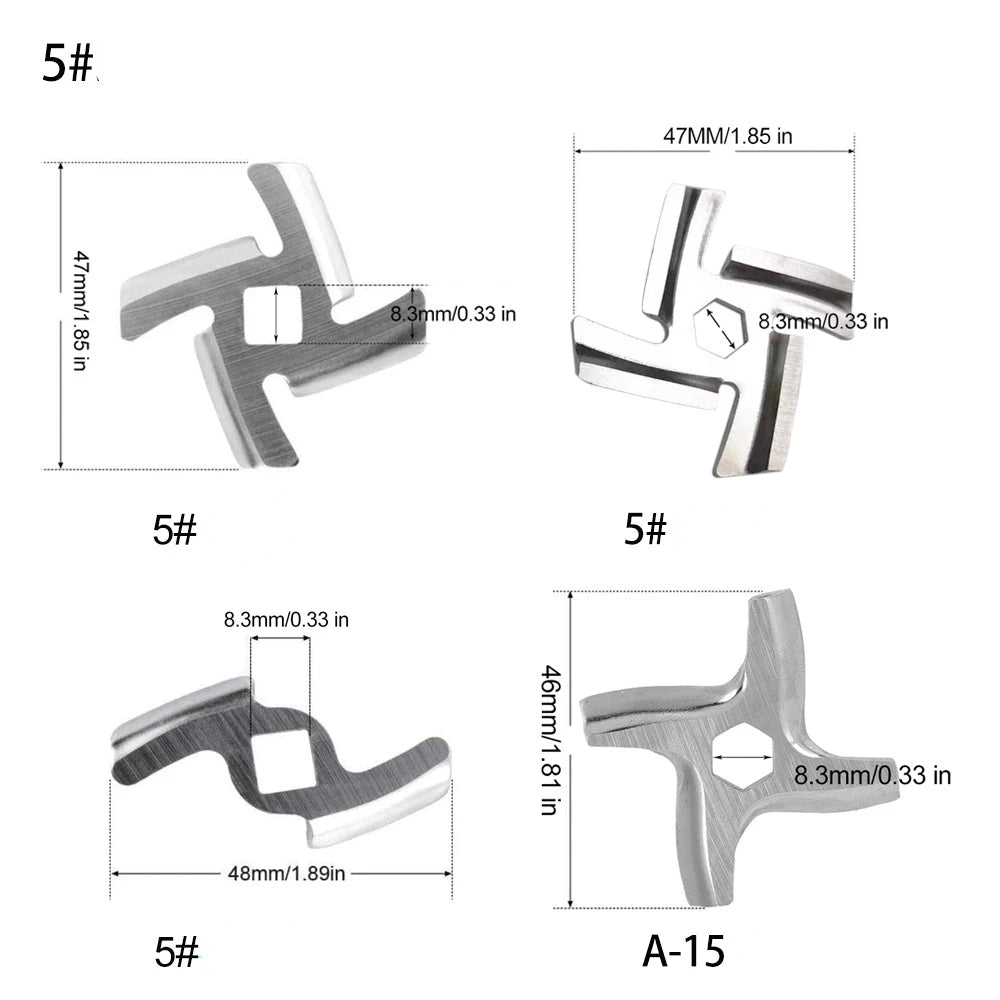 Fleischwolf Ritzel Mixer Ersatzteile Fleischwolf Messer Edelstahl Gitter für Fleischwolf Zubehör Küche Werkzeug