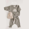 2024 neugeborenen Baby Anzüge Jungen Mädchen Outfits Herbst Babys Kleidung Kleiner Junge Pullover + Hosen Kinder Sets Baby Kleidung