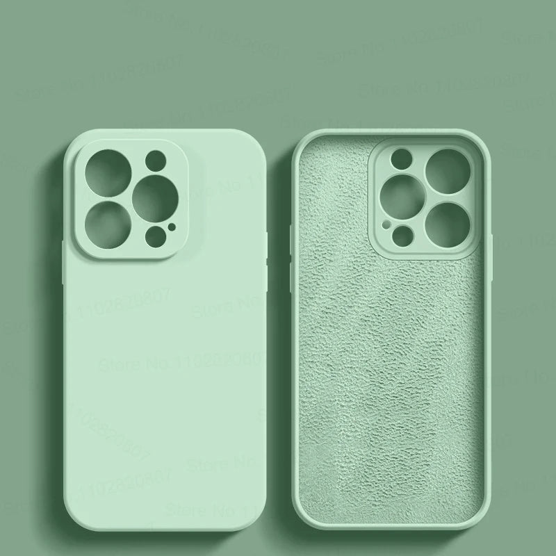 Weiche Luxus-Handyhüllen für iPhone 17, 16, 15, 14, 13, 12, 11 Pro Max 17, Air 8, 7 Plus, XS Max, offizielle stoßfeste Abdeckung aus flüssigem Silikon