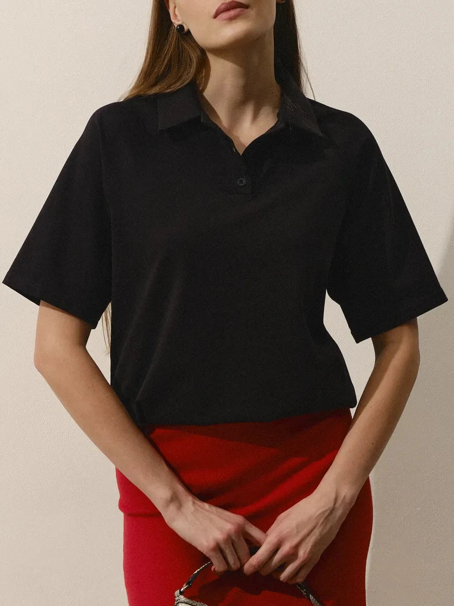 Poloshirts im Casual-Stil, Sommermode für Damen und Herren, Atmungsaktive Golf-Shirts, Unisex Streetwear, Trendige Oversized Weiße Oberteile