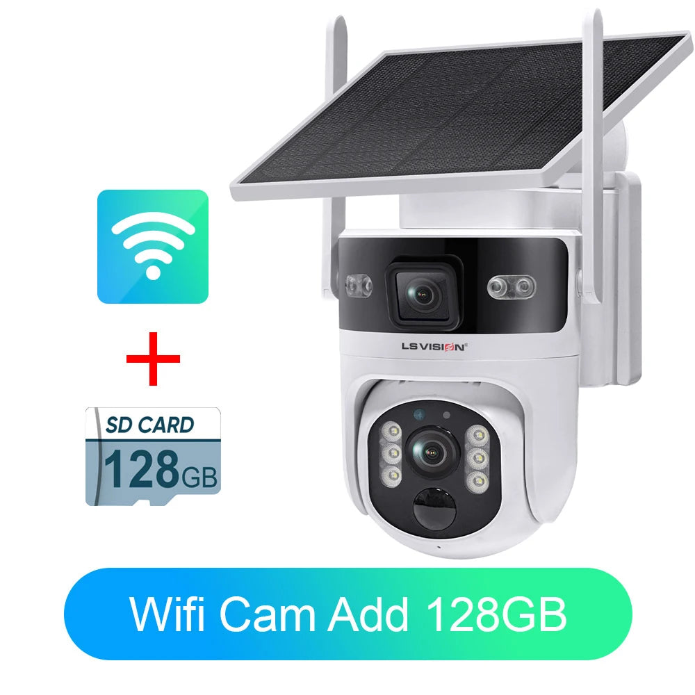 LS VISION Outdoor-Überwachungskamera, WLAN-Überwachungskameras, 4G, 24/7 Aufnahme, AOV + PIR, Menschenerkennung, automatische Verfolgung, UBOX Pro