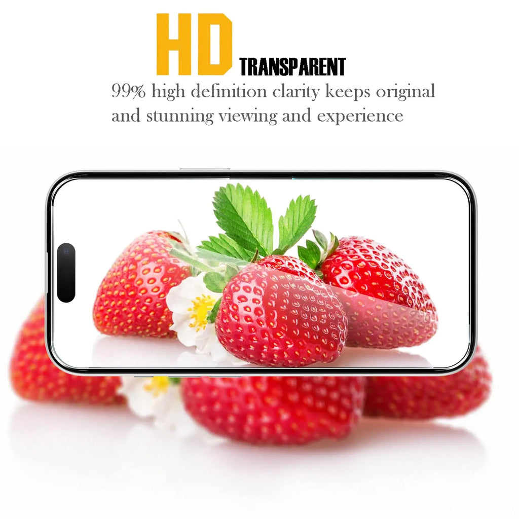Displays chutz folie für iPhone 16 Pro gehärtetes Glas Kristall HD 9h transparente Anti-Kratz-Hülle freundlich hoch Aluminium