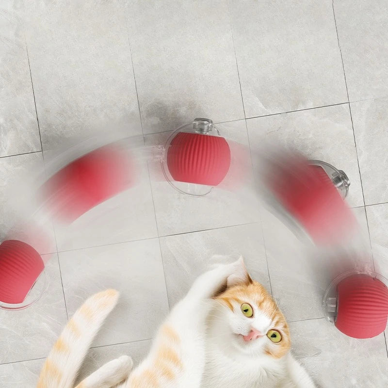 Automatisches Interaktives Katzenspielzeug: Rollender Ball für Hunde und Katzen, Elektrisches Trainingsgerät zur Rattenimitation, Wiederaufladbar