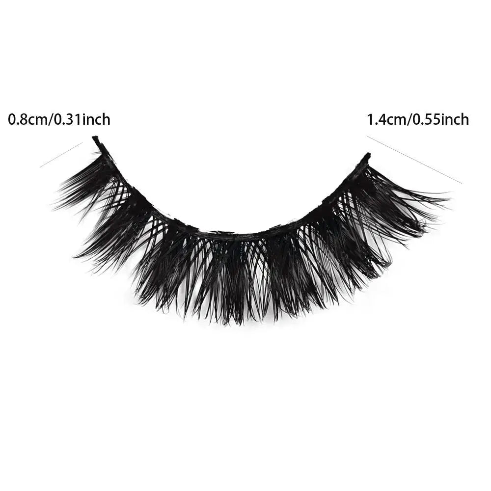 Unordentliche, flauschige, dicke russische Faux-Nerz-Wimpernstreifen, 5 Paar, wiederverwendbare künstliche Wimpern, weich für den täglichen Gebrauch und dramatische Party-Looks