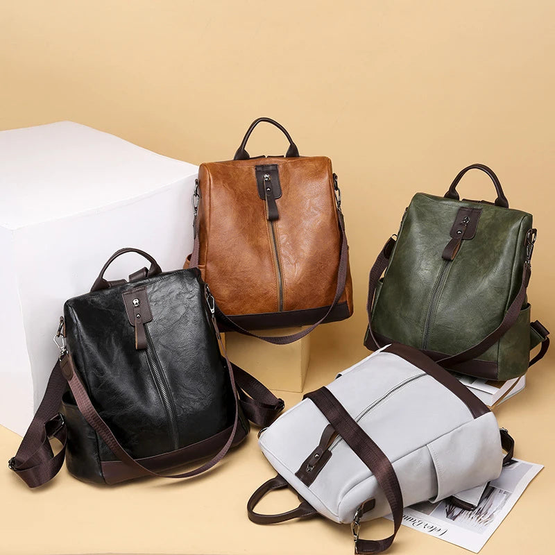 Weibliche Rucksack Mochila Feminina Multifunktions Mädchen Leder Schule Marke Frauen Schulter Tasche Sac A Dos Reise Rucksack