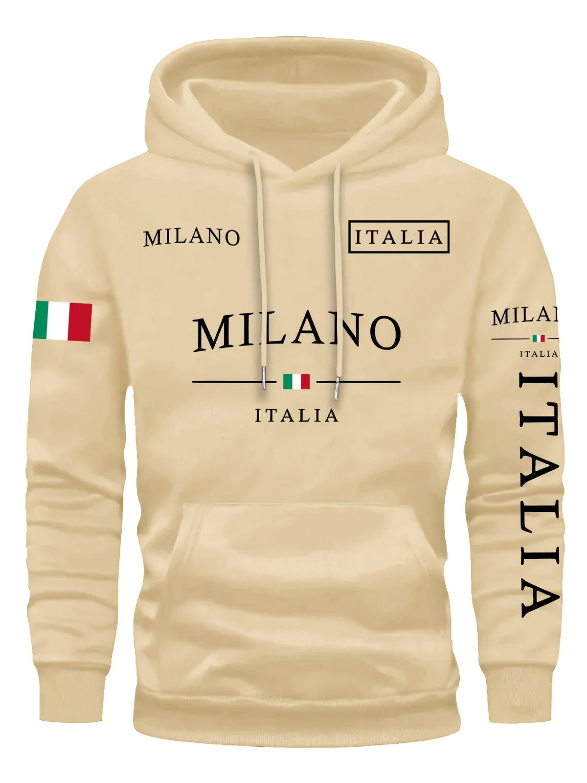 Milan Flag Print Herren Damen Pullover Hoodie Street Casual Sport Outdoor Exercise Jersey Herbst Winter Warm Sweatshirt Top Kleidung