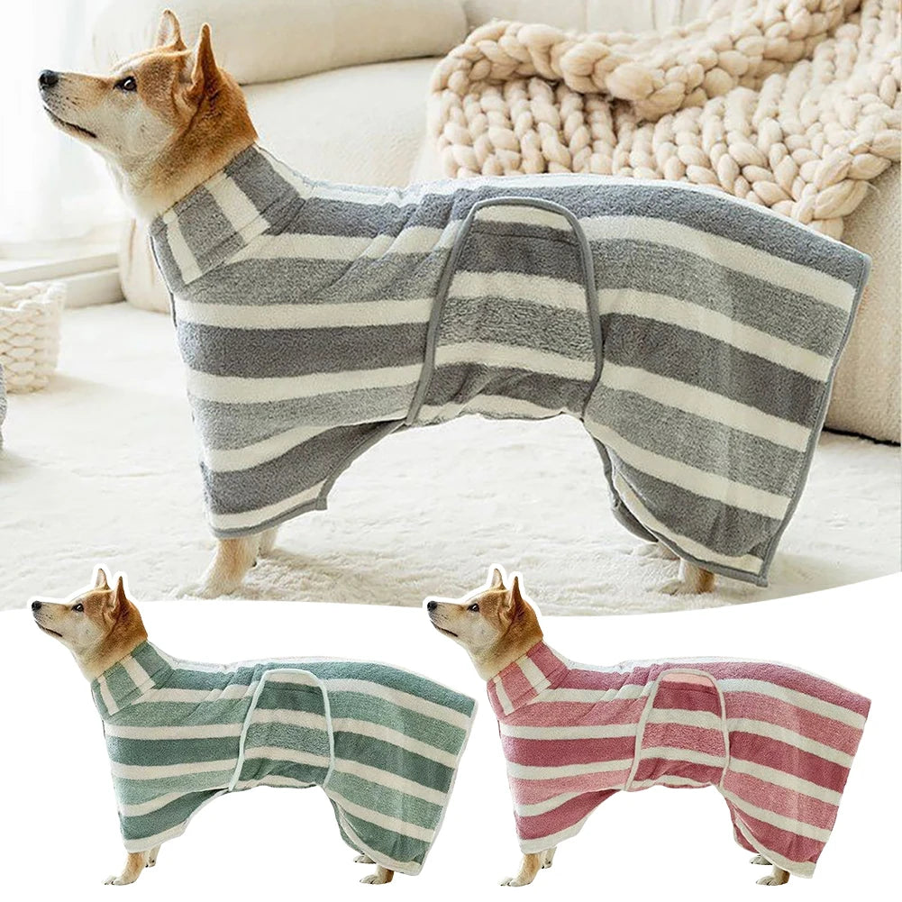 Hundebademantel, saugfähiges Haustier, schnell trocknendes Badetuch, Hundebadetuch, große und kleine Hunde, sauberer, saugfähiger Bademantel, Ganzkörperwickel, Katze