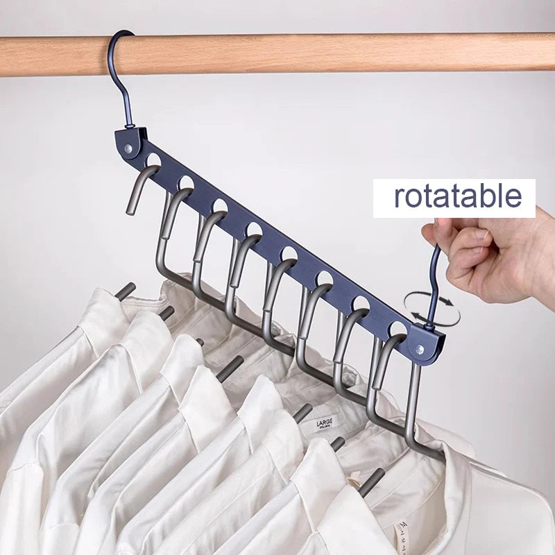 8 Löcher Lager regal für Kleiderbügel Organizer faltbare drehbare magische Metall Kleiderbügel Lager regal Kleider schrank Platz sparer Haken