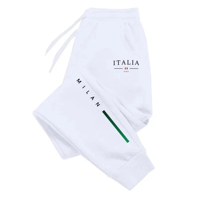 Herren-Jogginghose mit Aufdruck, lässige Sportbekleidung, Outdoor-Laufhose, modische, bequeme lange Hose mit elastischem Bund