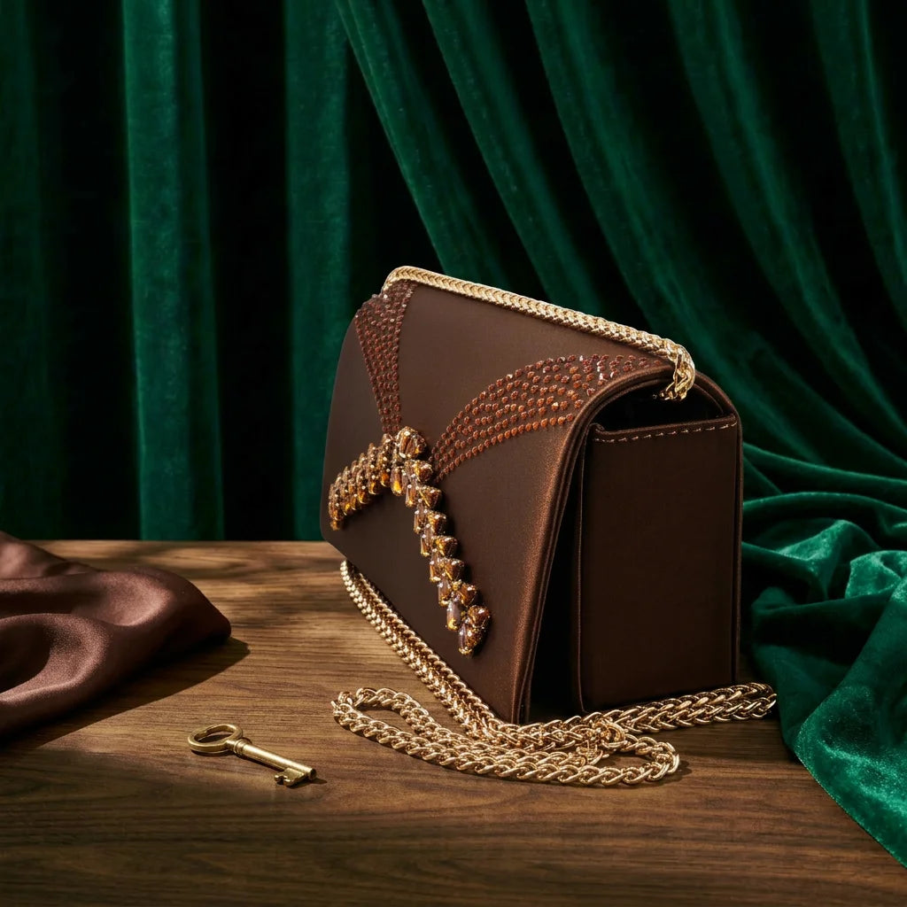2026 Italienisch Inspirierte Kaffeefarbene Spitze High Heels mit Passender Handtasche SET KOMFORT INKLUSIVE Elegante Hochzeits- und Partyschuhe für Damen