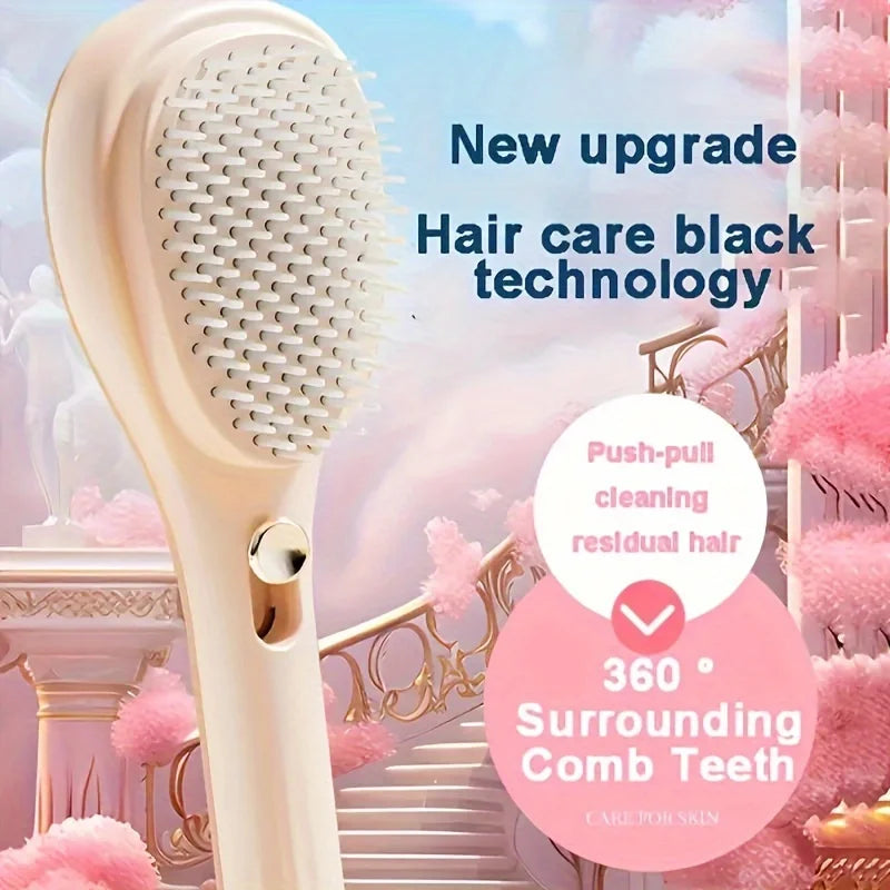 1 Stück magischer einziehbarer Haarkamm – antistatische Kopfhaut-Massage- und Entwirrungsbürste für alle Haartypen, Urlaubsgeschenkbox, Beauty-Tool