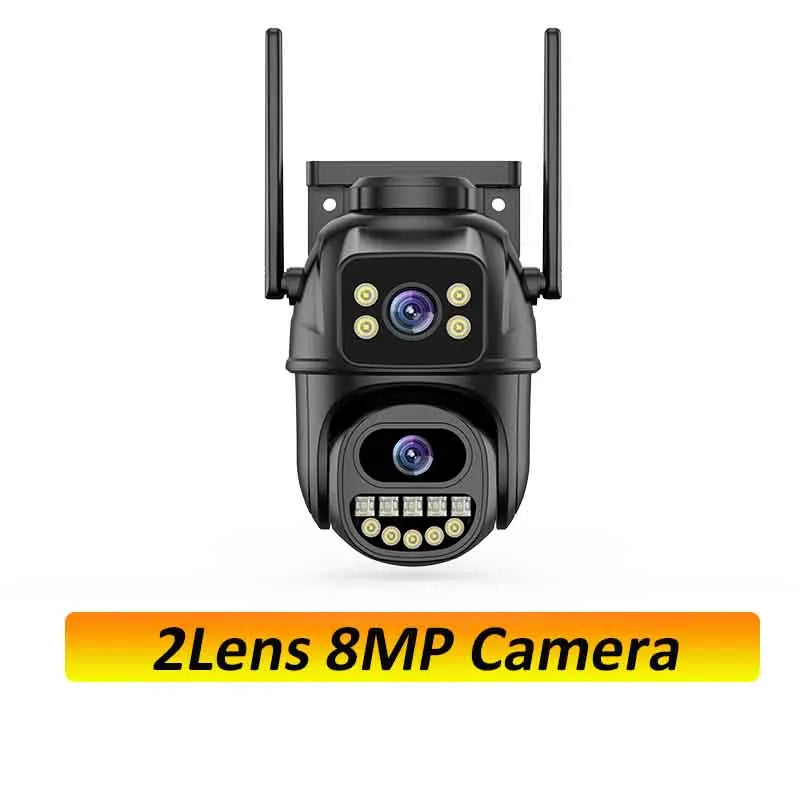 12mp 6k hd wifi ip kamera outdoor 3 objektiv 3 bildschirm ptz kamera auto tracking home security cctv überwachung 8mp cam