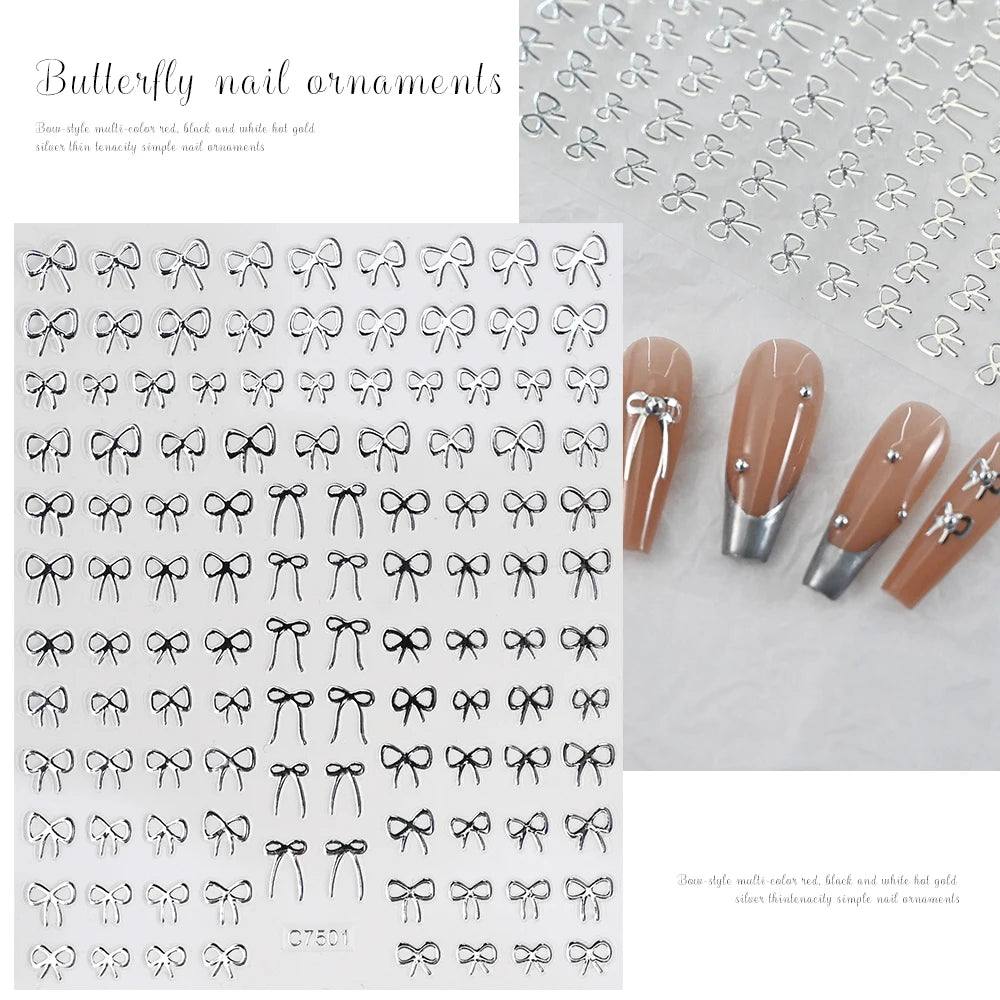 1Pc Gold Splitter Laser Engel Flügel Nail art Aufkleber 3D DIY Schmetterling Flügel Selbstklebende Sliders Maniküre Dekoration Tipps abziehbilder
