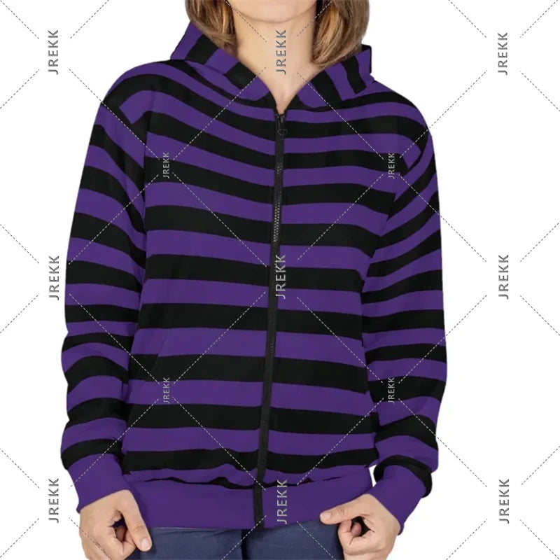 2025 Essentials Kapuzenpullover mit Reißverschluss, gestreift, klassische Mode, Streetwear, Kapuzenmantel, satte Farbauswahl, Frühling, lässig, lockeres Sweatshirt