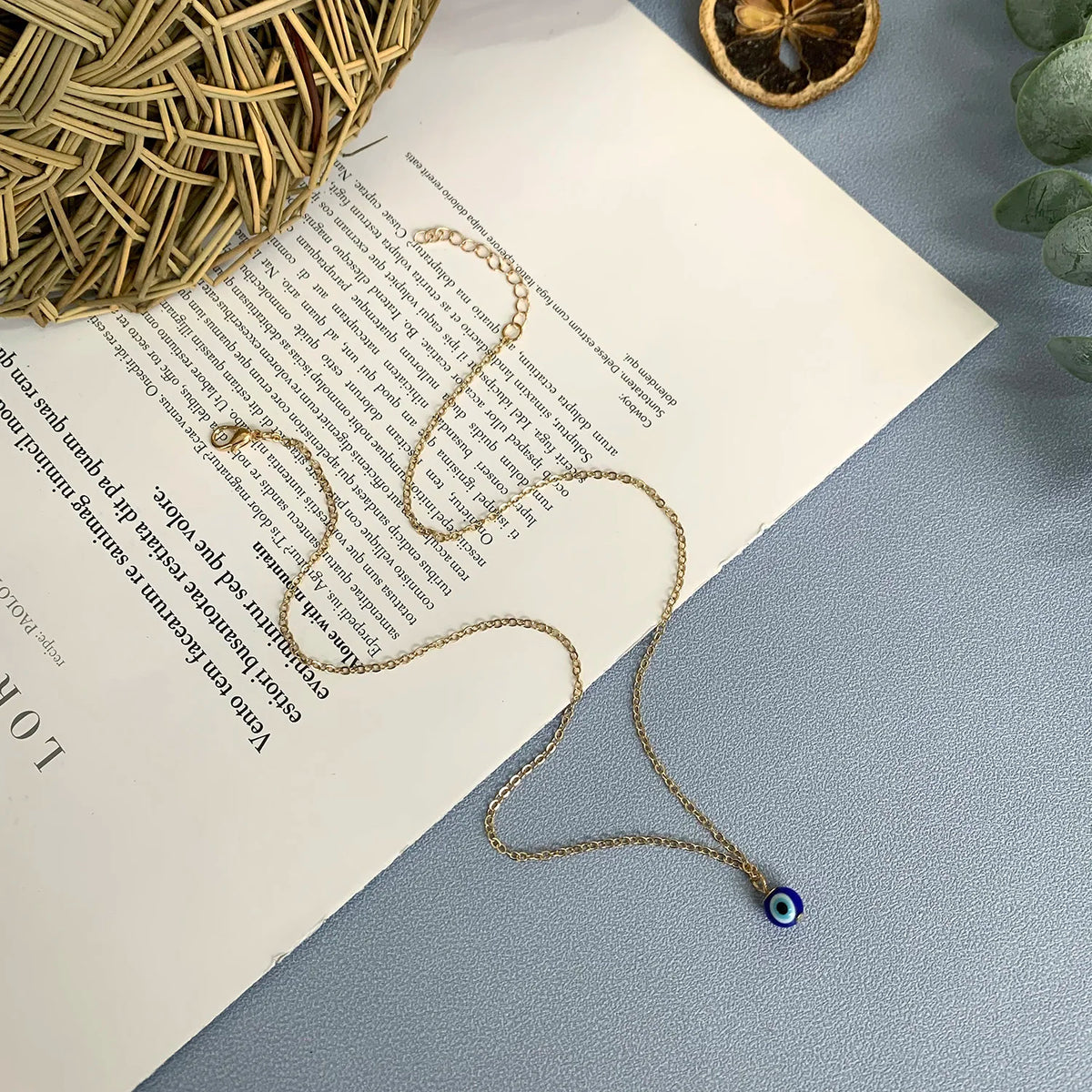 Türkische böse Blick Halskette blau Glas Anhänger Edelstahl Kette mit Karte bringen viel Glück Schmuck für Frauen Männer Geburtstags geschenk