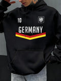 Deutschland Brief Drucke Herbst Männer Hoody Mehrfarbige Tasche Hoodies Casual Fleece Hoodie Komfortable Hip Hop Männliche Pullover