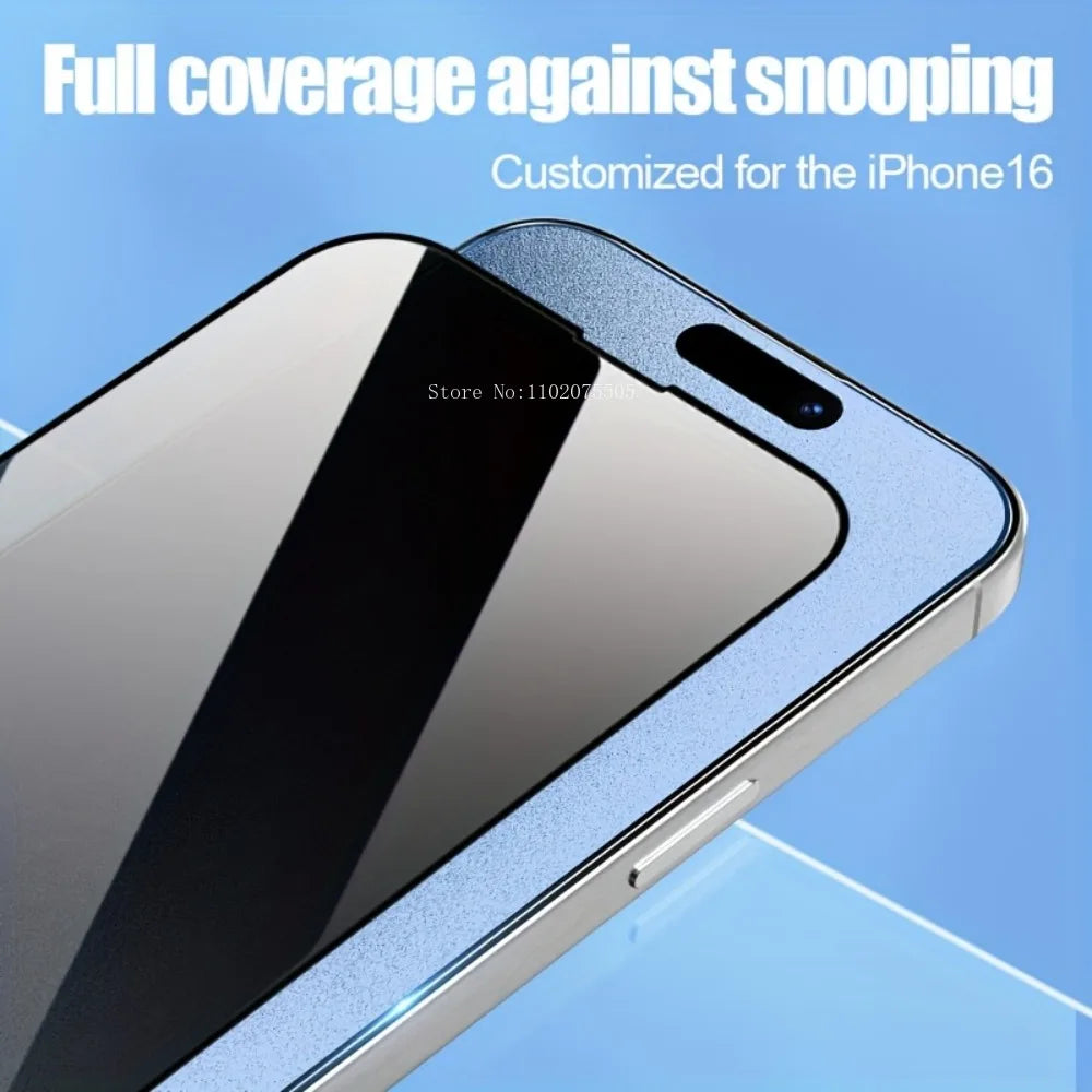 3 Stück Privatsphäre gehärtetes Glas für iPhone 17/16/15/14/13/12/11 Pro Max 15 Plus 17 Pro 12 Mini XR XS 15 Pro Anti-Spy Schutzfolie