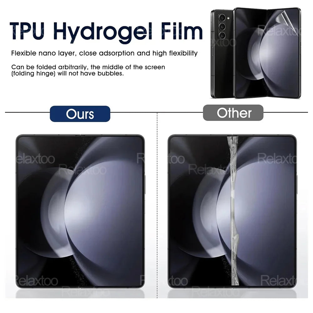4-1 Stück Soft Clear Front Hydrogel Film Innerer Displayschutz für Samsung Galaxy Z Fold7 ZFold 7 Fold 7 ZFold7 5G 2025 Nicht Glas